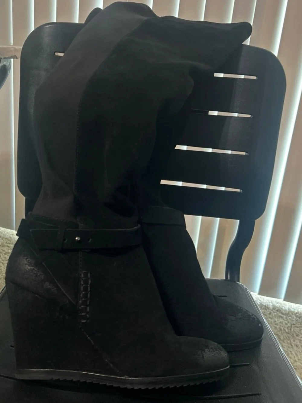 Dolce Vita Black Over-the-Knee Suede Boots